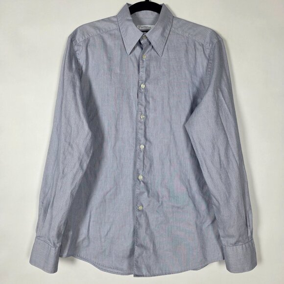 Versace Collection Trend Geometric Mens Size 39 Long Sleeve Button Shirt - Picture 1 of 7